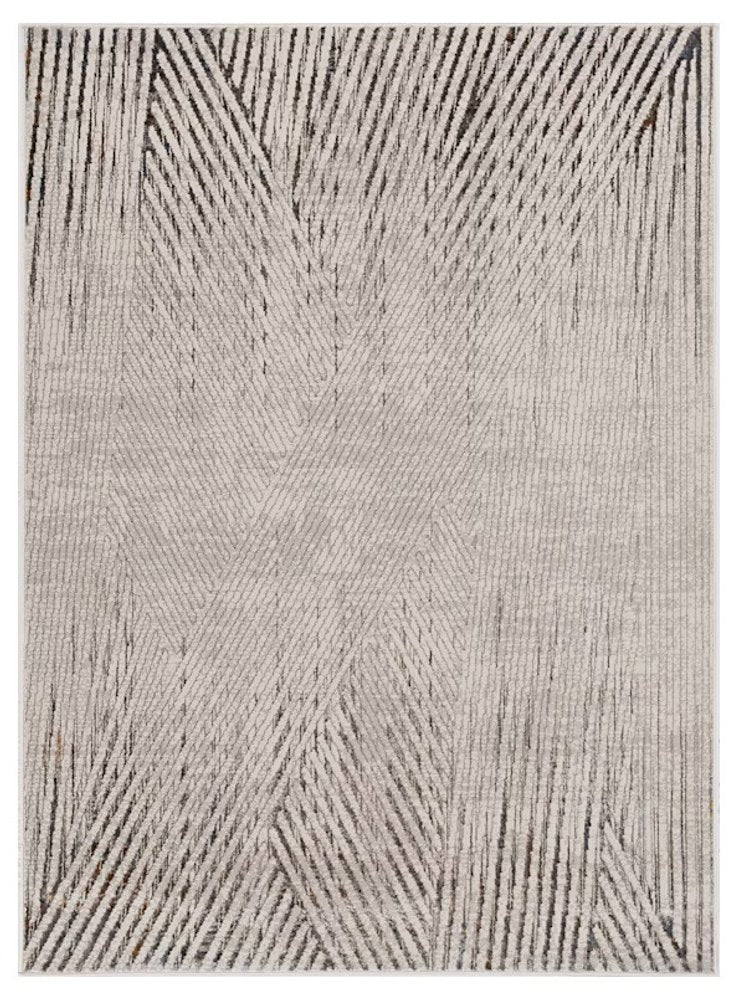 10' X 13' Ivory And Gray Geometric Area Rug