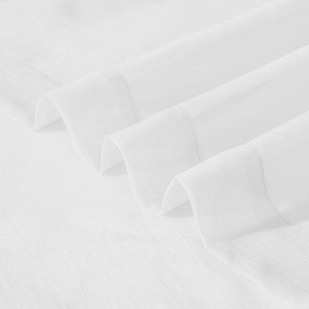 Set of Two 84" White Solid Modern Window Panels