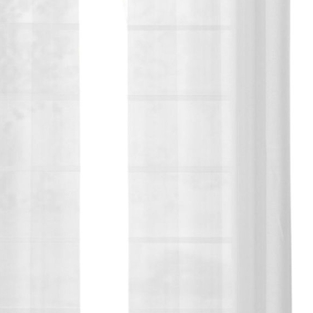Set of Two 84" White Solid Modern Window Panels