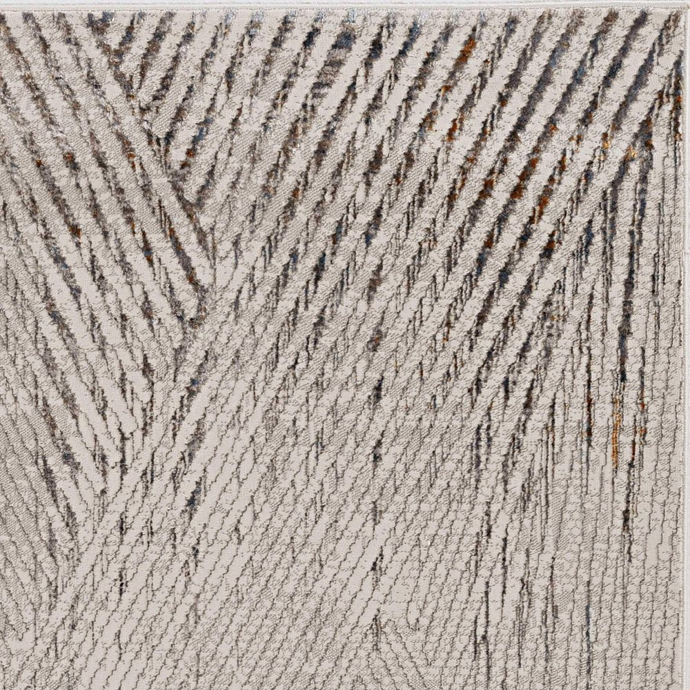 10' X 13' Ivory And Gray Geometric Area Rug