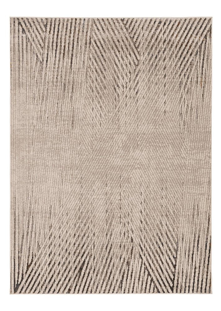 10' X 13' Ivory And Gray Geometric Area Rug