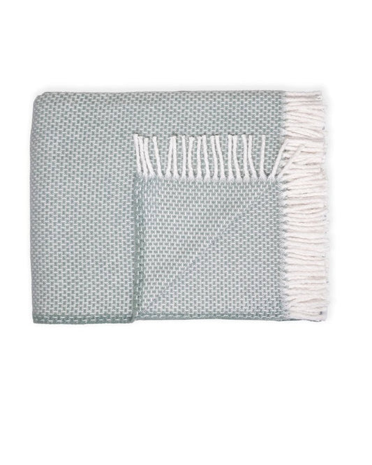55" X 70" Sage Cotton Blend Woven Throw Blanket
