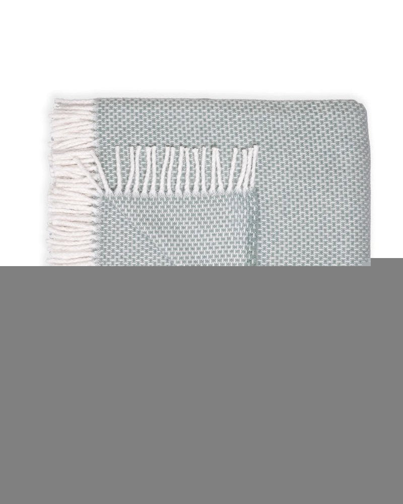 55" X 70" Sage Cotton Blend Woven Throw Blanket