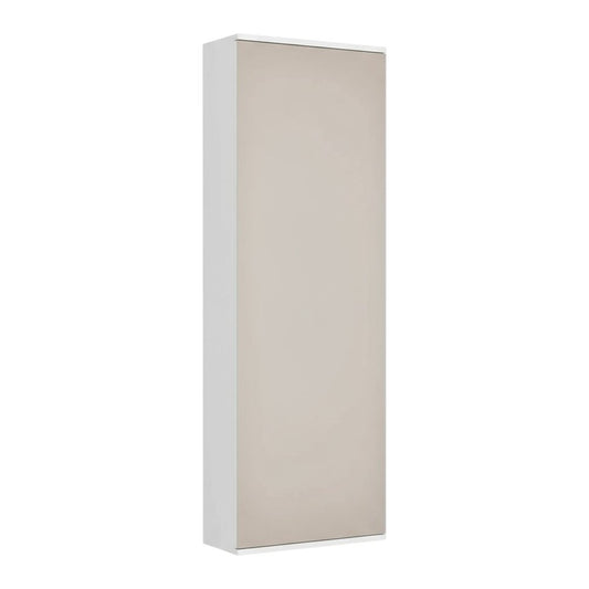 White Ten Pair Wall Mounted WoodShoe Rack