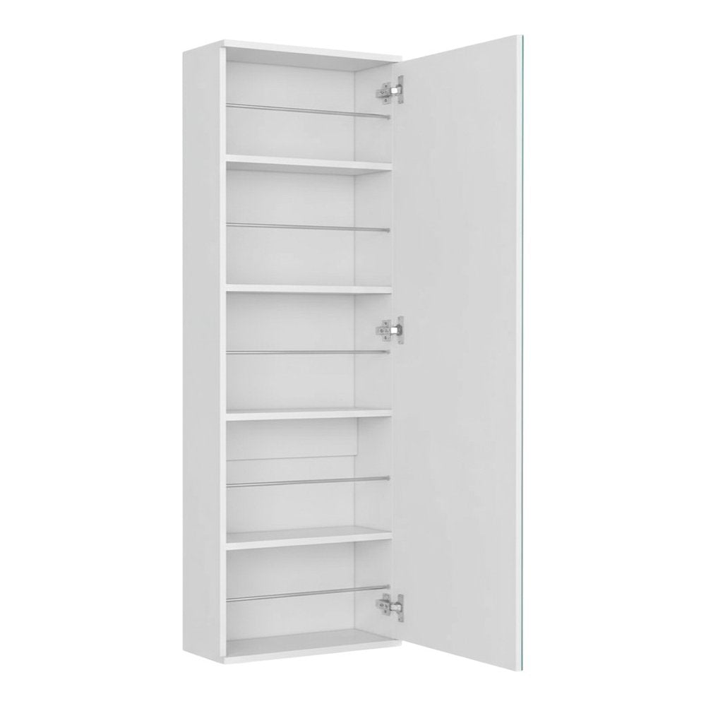 White Ten Pair Wall Mounted WoodShoe Rack