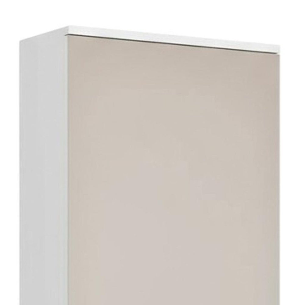 White Ten Pair Wall Mounted WoodShoe Rack