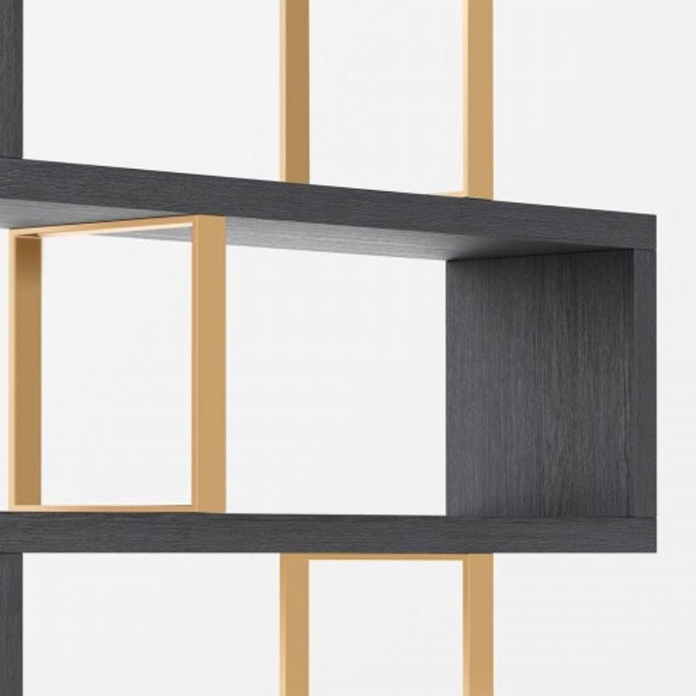 Gold And Gray Four Tier Bookcase