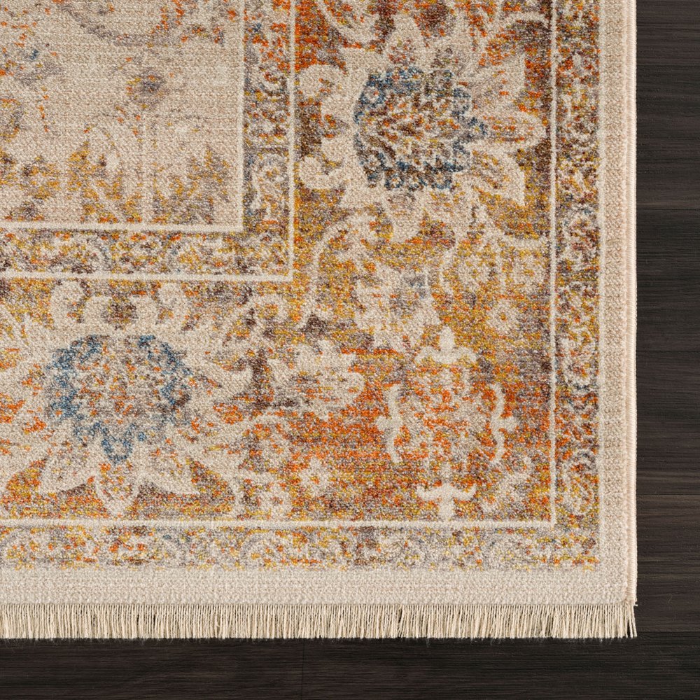4' X 6' Ivory Oriental Area Rug