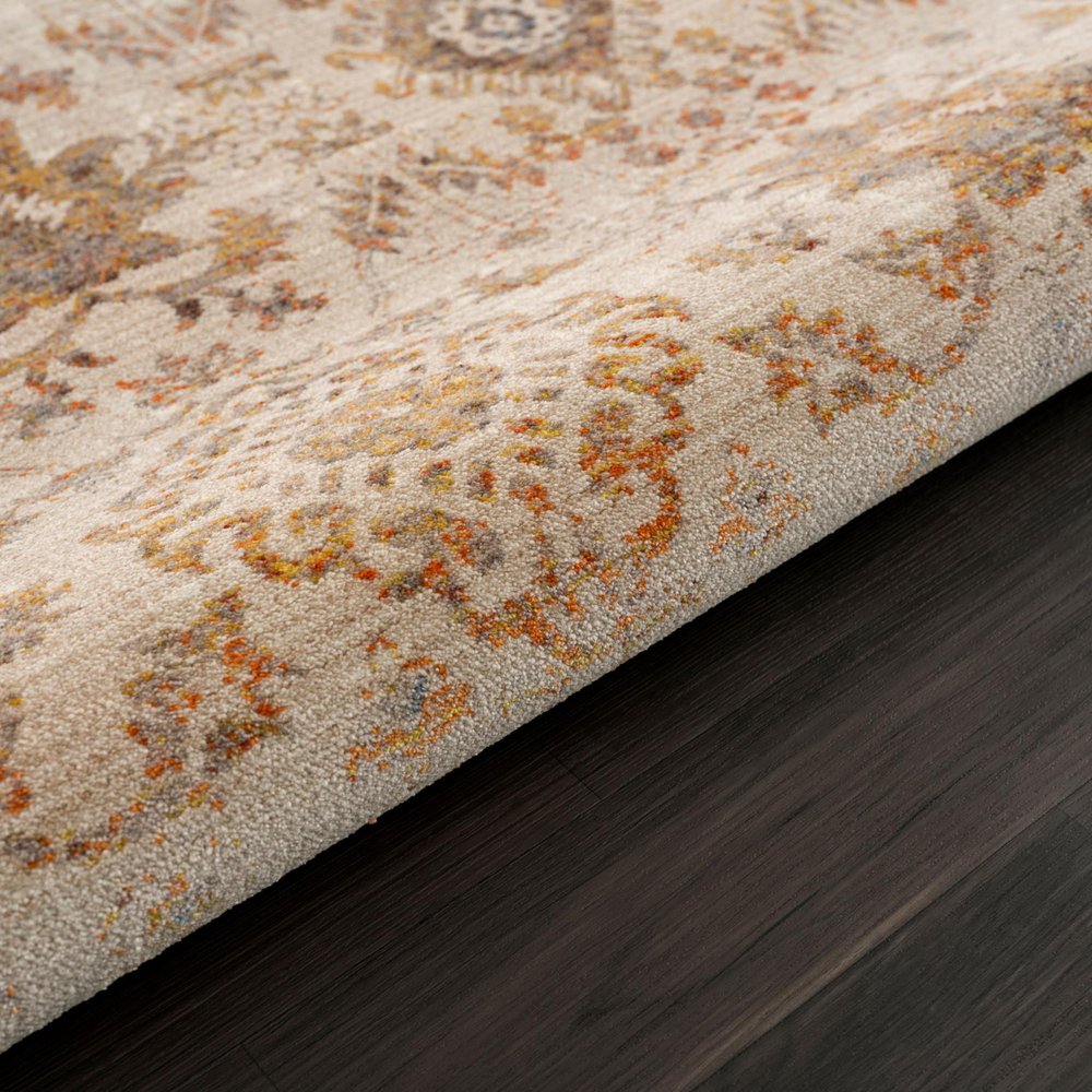 5' X 8' Ivory Oriental Area Rug