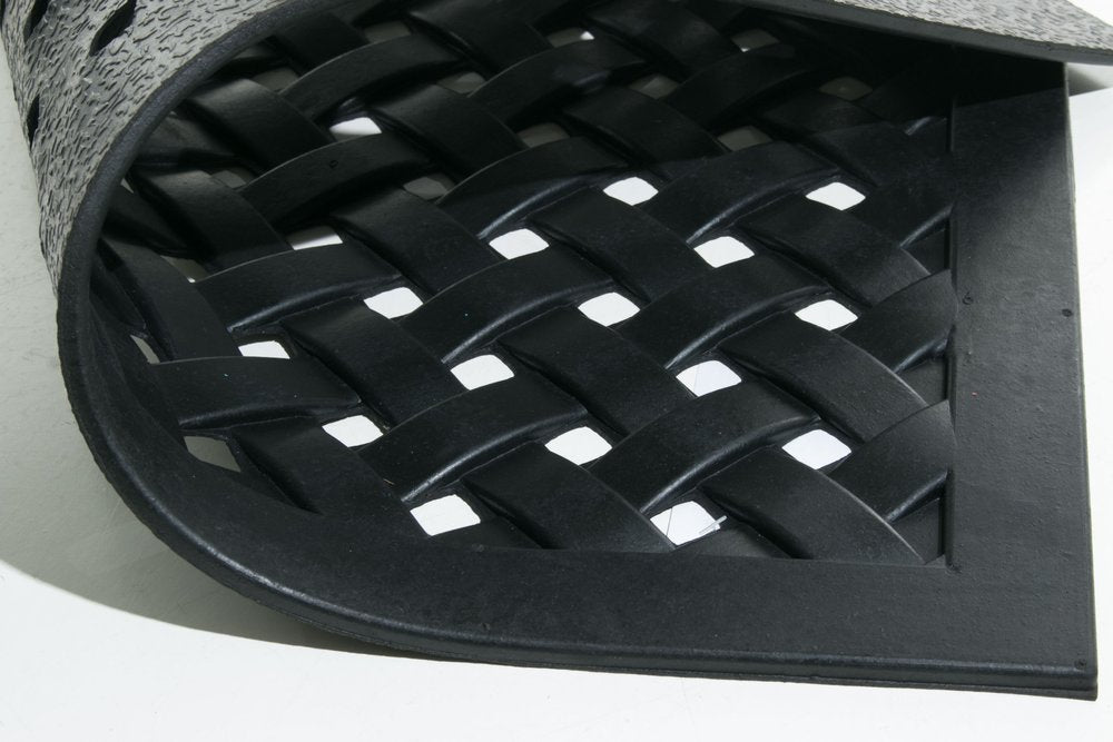 18" X 30" Black Rubber Outdoor Door Mat
