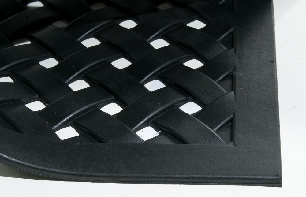 18" X 30" Black Rubber Outdoor Door Mat