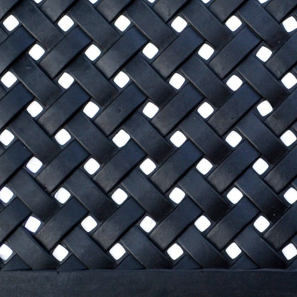 18" X 30" Black Rubber Outdoor Door Mat