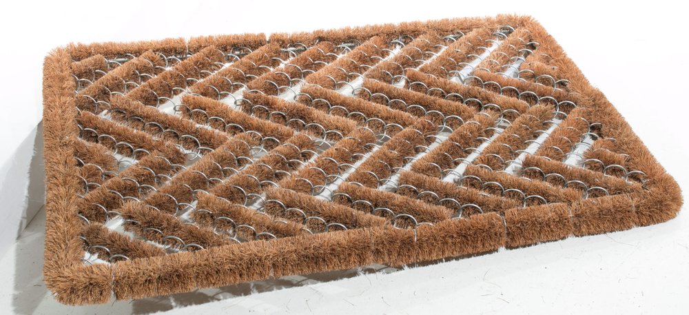 16" X 24" Brown Coir Zig Zag Outdoor Door Mat